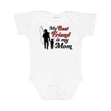 Inktastic My Best Friend Is My Mom Boys or Girls Baby Bodysuit