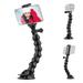 23cm/ 9.1in Flexible Suction Cup Mount Windshield Suction Cup Phone Mount Rotatable 1/4 Inch Screw Connector with Phone Holder for Smartphone Sports Camera