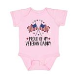 Inktastic Military Veteran Daddy Proud Son Daughter Boys or Girls Baby Bodysuit