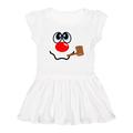 Inktastic Snowman with Red Nose and Corncob Pipe Girls Toddler Dress