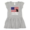 Inktastic Military Uncle is my Hero US Flag Girls Toddler Dress