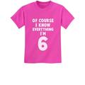 Tstars Boys Unisex 6th Birthday Gift Shirt Birthday Gift for 6 Year Old Birthday Gift for Boys I Know Everything I m 6 Funny Birthday Party B Day Youth Kids T Shirt