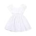 Baby Girls Clothes Dress Ruffles Off Shoulder White Lace Dress Summer Casual Party Dress