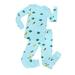 Elowel Boys Space 100% Cotton 2-Piece Pajama Set - Blue (Toddler Little Boys & Big Boys)