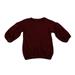 Multitrust Baby Girl Long Lantern Sleeve Solid Color Round Neck Knit Top