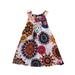 Youweixiong Kids Girls Halter Tropical Flower Sleeveless Mini Dress Beach Sundress