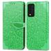 UUCOVERS T-Mobile REVVL V+ 5G Wallet Case Flower Embossed Design Premium PU Leather Magnetic Flip Protective Phone Case Cover Women Girls with Card Slots Stand for T-Mobile REVVL V Plus 5G Green