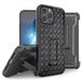 BC Armor Rugged Case for iPhone 14 Pro (Holster Clip Heavy Duty Protection Stand Cover) - Diamond Plate Print