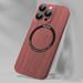 for iPhone 14 Pro Max Wooden Pattern Case | Military Grade Drop Protection | Compatible with MagSafe Magnetic & Wireless Charging | Rugged PC | iPhone 14 Pro Max Case [6.7 2022] Red