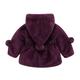 Tarmeek Baby Toodler Fuzzy Jacket Thicken Plush Cute Hoodie Cotton Coat Winter Warm Outerwear Hairball Thick Coat 0-2T