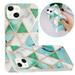 Mable Case for iPhone 13 Mini 5.4 Inch Slim Light Cute Non-Slip Case with Stylish Pattern for Girls Women Soft Silicone Protective Shockproof Anti-Drop Phone Cover for iPhone 13 Mini Green and White