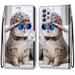 For Samsung Galaxy A33 Case 5G Mantto PU Leather Phone Case With Hand Rope Strap Cute Painted Flip Card Wallet Slots Case Kickstand Phone Skin For Samsung Galaxy A33 5G Hat&Cat