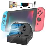Switch Dock for Nintendo Portable TV Switch Docking Stand Charging Dock for Nintendo Switch with USB 3.0 Port and Cooling Fan (Black)