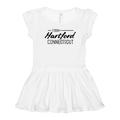 Inktastic From Hartford Connecticut in Black Distressed Text Girls Toddler Dress