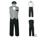 New Infant Boy & Toddler Black Wedding Formal Vest Suit Outfits 0-24M 2T 3T 4T