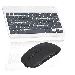 Rechargeable Bluetooth Keyboard and Mouse Combo Ultra Slim Full-Size Keyboard and Mouse for Lenovo ThinkPad and All Bluetooth Enabled Mac/Tablet/iPad/PC/Laptop - Shadow Grey with Purple Mouse