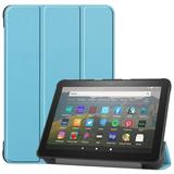 Allytech Amazon New Kindle Fire HD 8 Case (8-inch Display 10th Generation 2020 Released) Slim Trifold Stand Protective Auto Sleep Wake Case Cover for Amazon Kindle Fire HD 8 2020 Skyblue