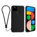 Insten Liquid Silicone Case For Google Pixel 4a 5G (2020)(NOT For Pixel 4a) Soft Microfiber Lined Full Body Protective Slim Cover Black