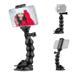 Walmeck 16cm/6.3in Flexible Suction Cup Mount Windshield Suction Cup Phone Mount Rotatable 1/4 Inch Screw Connector with Phone Holder for Smartphone Sports Camera