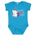 Inktastic Happy 4th of July with Unicorn Boys or Girls Baby Bodysuit