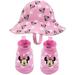 Disney Minnie and Mickey Mouse Sunny Fun Swim Bucket Hat and Booties Set - 0-12 Months For Girls