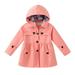 5-13Y Girls Hooded Trench Coats Parka Jackets With Detachable Hood BULLPIANO Autumn Button Down Windbreaker Outerwear 5-13T