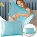 PhoneSoap Solid Color Silk Pillowcase Silk No Zipper Envelope Pillow Pillow Cover Pillow Cases Standard Size Cotton M