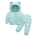 Dezsed Baby Boys Girls Winter Coats Clearance Infant Down Jacket For Boys And Girls In Fall And Winter Two-piece Suit 2-3Years Green