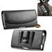 For Samsung Galaxy S22+ Plus Universal Horizontal PU Leather Phone Belt Holster Case Magnetic Closure with Credit Card ID Holder Pouch Cover - Black