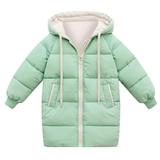 Baby Toddler Boys Girls Winter Warm Coats Hoodies Down Jacket Windproof Long Jacket Hooded Snowsuit Outerwear Waterproof Thick Coat