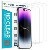 Tech Armor HD Clear Film Screen Protector Designed for Apple NEW iPhone 14 Pro 6.7 Inch 4 Pack 2022