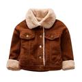 Odeerbi Baby Boys Coats Winter Outerwear Jackets Kids Girls Solid Coat Cloak Jacket Thick Warm Clothes 18-24 Months Refer to Size Chart In Description