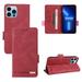 UUCOVERS iPhone 14 Pro Max Cover with Card Holder Premium PU Leather + TPU Interior Shockproof Kickstand Magnetic Business Wallet Flip Full Protective Cover for Apple 14 Pro Max 5G (6.7 Inch) Red