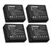 Kastar 4-Pack DMW-BLE9 Battery Replacement for Panasonic DMW-BLE9 DMW-BLE9E DMW-BLE9PP DMW-BLG10 DMW-BLG10E Battery Panasonic DE-A65BA DE-A98 DE-A99B Charger