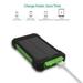 50000mAh Portable Solar Charger Waterproof Dual USB External Battery Power Bank Shockproof Battery Panal Double USB Bank Backup Pack Green