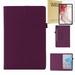 Epicgadget For Samsung Galaxy Tab S8 / Galaxy Tab S7 11 Inch PU Leather Case Stand Cover with 2 Pieces Tempered Glass Screen Protector for Samsung 11 Galaxy Tab S8 / Galaxy Tab S7 Tablet (Purple)