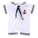 Binpure Baby Boy Girl Short Sleeve Bodysuit Anchor Sailor Romper Jumpsuit