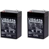 Universal Power Group 6 Volt 6V 4.5AH Rechargeable Deer Game Feeder Battery - 2 Pack