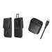 Wall Charger and Holster Bundle for BLU View 2: Vertical Magnetic Belt Holster Case (Black) and 38W Dual Port (Power Delivery PD Type-C and USB-A) Power Adapter