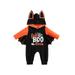 AMILIEe Newborn Boy Girls Halloween Outfit Infant Bat Clothes Hoodie Jumpsuits Romper
