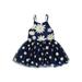 Baby Girls Sleeveless Halter Tulle Daisy Dress Summer Backless Beach Dress Sundress