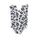 Canrulo Toddler Baby Girl Leopard Ruffle Swimsuit One Piece Swimwear Bathing Suit Beach Wear Tankini Bikini White 4-5 Years