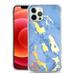 for Apple iPhone 12 Pro Max (6.7 ) Marble Pattern Design Electroplated Hybrid ShockProof Hard PC + TPU Protective Stylish Cover Xpm Phone Case [Blue Marble]