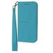 Compatible with Google Pixel 6 Pro Wallet Case Wrist Strap Lanyard Leather Flip Card Holder Stand Cell phone Accessories Folio Purse Phone Cover for Google Pixel 6 Pro 5G Women Men Blue