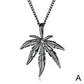 Maple Leaf Necklace Hemp Leaf Pendant Charm Necklace For Fashion Hip Hop Jewelry Necklace Gift Jewelry