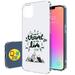 TalkingCase Slim Case for Apple iPhone 14 Plus Thin Gel Tpu Cover With Tempered Glass Screen Protector Travel is To Live Print Light Weight Flexible Soft Anti-Scratch Printed in USA