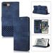 Wallet Case for iPhone 8 Plus/7 Plus Durable PU Leather Fabric Texture Magnetic Flip Case with Kickstand Card Slots Strap Wristlet Folio Purse Cover for iPhone 8 Plus/7 Plus(5.5 inch) Blue