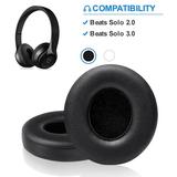 Replacement Ear Pads for Beats Solo3 Solo 2 Wireless Headphones Protein PU Leather Ear Cushion 1 Pair