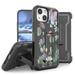 BC Armor Rugged Case for iPhone 14 Plus (Holster Clip Heavy Duty Protection Stand Cover) - Watercolor Cactus