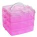 PhoneSoap Clear Craft Beads Jewellery Storage Organizer Tool Box Case Hot Hot Pink
